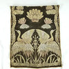 Vintage Chinese Gold Silver Copper Brocade Panel of Cranes