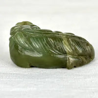 Vintage Chinese Jade Reclining Foo Dog Toggle/Pendant