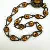 Vintage Citrine Glass Choker Necklace