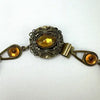 Vintage Citrine Glass Choker Necklace