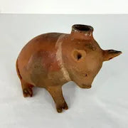 Vintage Colima Terra Cotta Pottery Pig Vessel