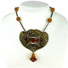 Vintage Czech Amber Glass Necklace