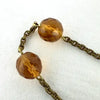 Vintage Czech Amber Glass Necklace