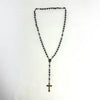 Vintage Czech Black Glass 5 Decade Rosary