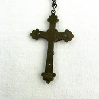 Vintage Czech Black Glass 5 Decade Rosary