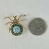 Vintage Czecho Blue Spider Brooch