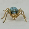 Vintage Czecho Blue Spider Brooch