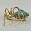 Vintage Czecho Blue Spider Brooch