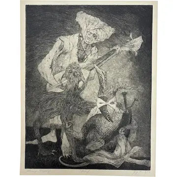 Vintage Etching by JJ Moody 1968