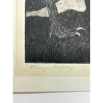 Vintage Etching by JJ Moody 1968