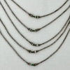 Vintage Five Strand Navajo Liquid Silver Necklace with Hallmark