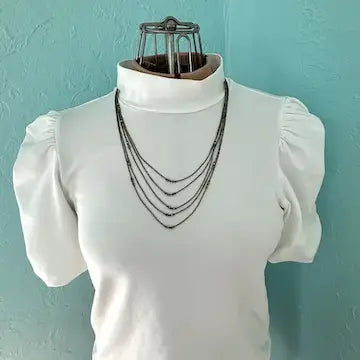 Vintage Five Strand Navajo Liquid Silver Necklace with Hallmark