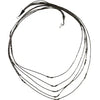 Vintage Five Strand Navajo Liquid Silver Necklace with Hallmark