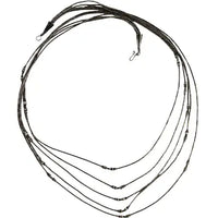 Vintage Five Strand Navajo Liquid Silver Necklace with Hallmark