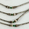 Vintage Five Strand Navajo Liquid Silver Necklace with Hallmark