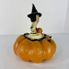 Vintage Halloween Folk Art “Boo on a Pumpkin” by Nicole Sayre