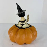 Vintage Halloween Folk Art “Boo on a Pumpkin” by Nicole Sayre