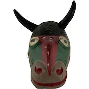 Vintage Hand Carved Ceremonial Mask from Guatemala