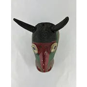 Vintage Hand Carved Ceremonial Mask from Guatemala