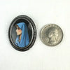 Vintage Hand Painted Virgin Mary Brooch