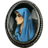 Vintage Hand Painted Virgin Mary Brooch