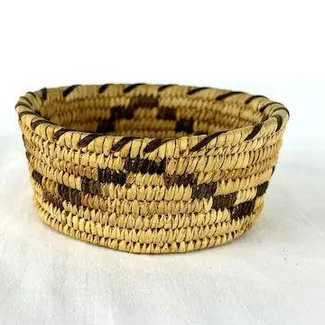 Vintage Small Hand Woven Native American Papago Basket