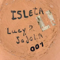 Vintage Isleta Pueblo Polychrome Pottery Bowl by Lucy Jojola