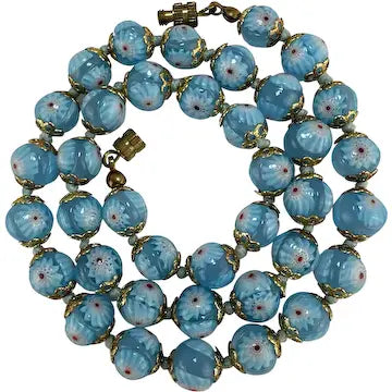 Vintage Italian Glass Bead Necklace