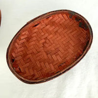 Vintage Japanese Rattan Bamboo Wedding Basket