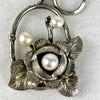 Vintage Japanese Sakata Silver and Cultured Pearl Earrings