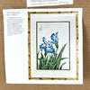 Vintage Japanese Woodblock Print Blue Irises by Eiichi Kotozuka