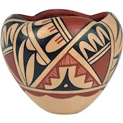 Vintage Jemez Pueblo Polychrome Pottery by C Laretto