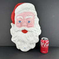 Vintage Large Paper Mache Santa Wall Hanging