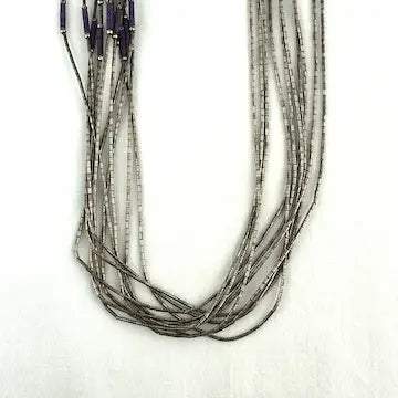 Vintage Liquid Silver and Sugilite Necklace