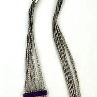 Vintage Liquid Silver and Sugilite Necklace