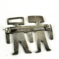 Vintage Mexican Sterling Silver Cut out Brooch