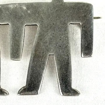 Vintage Mexican Sterling Silver Cut out Brooch