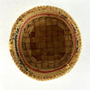 Vintage Miniature Hand Woven Nootka Basket with Canoes