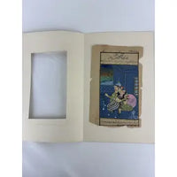 Vintage Moghul Miniature Indian Painting of Lovers on an Illuminated Manuscript