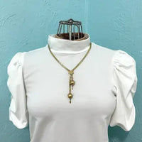 Vintage Monet Slide Chain Lariat Necklace and Bracelet