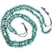 Vintage Native American Double Strand Turquoise Necklace