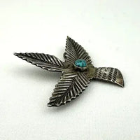 Vintage Native American Silver Palm Brooch Signed