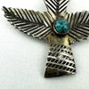 Vintage Native American Silver Palm Brooch Signed