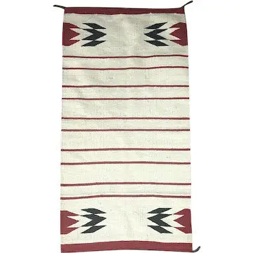 Vintage Navajo Hand Spun Wool Double Saddle Blanket