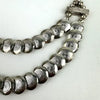 Vintage Navajo Sterling Silver Puffy Pillow Bead Necklace