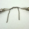 Vintage Navajo Sterling Silver Puffy Pillow Bead Necklace