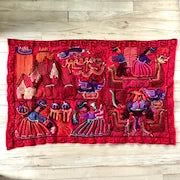 Vintage Peruvian Handmade Wall Hanging Tapestry