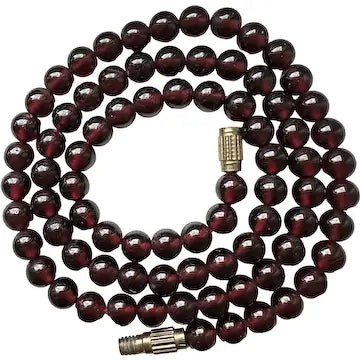 Vintage Rhodolite Garnet Beaded Necklace