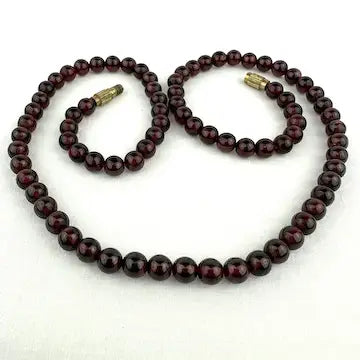 Vintage Rhodolite Garnet Beaded Necklace