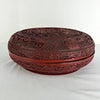 Vintage Round Lidded Red and Black Lacquer Chinese Box